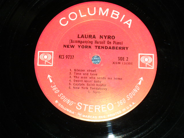画像: LAURA NYRO - NEW YORK TENDABERRY ( With SONG SHEET: Matrix # A)2D / B)2E : Ex/Ex+++  )  /  1969 US AMERICA  ORIGINAL "360 SOUND Label" Used LP