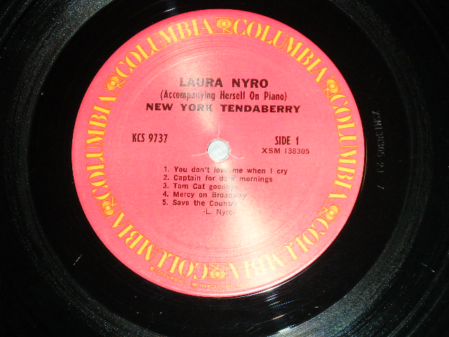 画像: LAURA NYRO - NEW YORK TENDABERRY ( Without SONG SHEET: Matrix # A)2J / B)2AA : Ex+++/Ex+++  )  /  1969 US AMERICA 2nd Press Label  Used LP