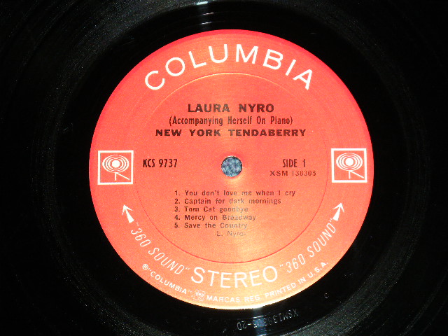 画像: LAURA NYRO - NEW YORK TENDABERRY ( Without SONG SHEET: Matrix # A)2D / B)2D : Ex-/Ex+++ Looks:Ex++ )  /  1969 US AMERICA  ORIGINAL "360 SOUND Label" Used LP