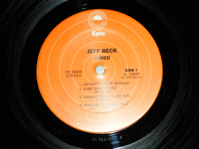 画像: JEFF BECK - WIRED (MINT-/MINT-)  / 1976 US AMERICA ORIGINAL"ORANGE Label" Used LP 