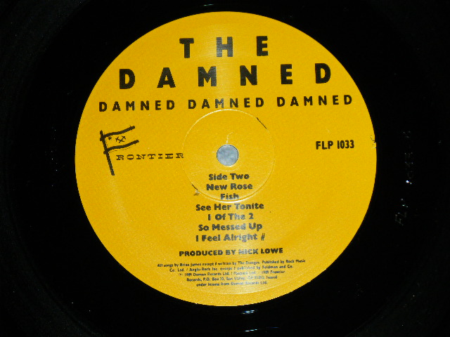 画像: DAMNED - DAMNED DAMNED DAMNED  ( MINT-/MINT ) /  1987 UK ENGLAND REISSUE Used LP