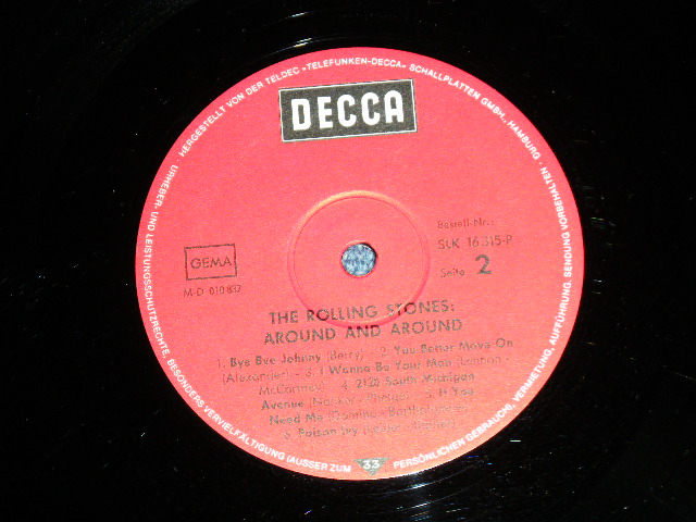 画像: ROLLING STONES - AROUND AND AROUND ( Ex++/Ex+++ ) /  1970's WEST-GERMANY "2nd Press Label"  Used LP 