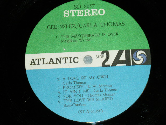 画像: CARLA THOMAS - GEE WHIZ( Ex-/Ex++ ) / 1961 US ORIGINAL 1st Press ? "GREEN & BLUE With WHITE FUN on RIGHT SIDE "Label  STEREO  Used LP 