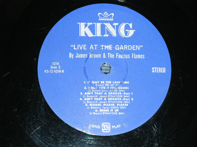 画像: JAMES BROWN - LIVE AT THE GARDEN (Ex+/Ex++ ) / 1967 US ORIGINAL "BLUE Label" STEREO Used LP 