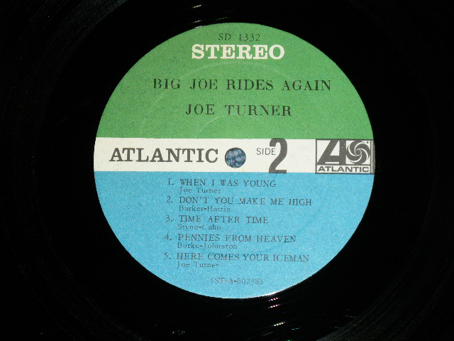 画像: JOE TURNER - BIG JOE RIDES AGAIN ( Ex+++/MINT-) / 1963 Version  US ORIGINAL? "GREEN & BLUE With BLACK  FUN on RIGHT SIDE "Label  STEREO  Used LP 