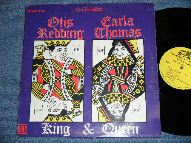 画像1: OTIS REDDING & CARLA THOMAS - KING & QUEEN (Matrix #          A) ST-STX-66973-AP  LW   B) ST-STX-66974-AP  LW) ( Ex+/Ex++ ; Cut out )  / 1967 US AMERICA ORIGINAL 2nd Press "YELLOW Label" "  "1841 BROADWAY Label" STEREO Used LP 
