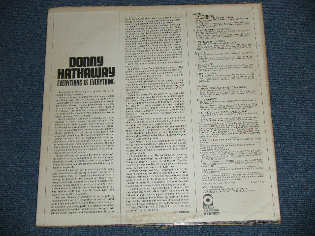 画像: DONNY HATHAWAY - EVERYTHING IS EVERYTHING  (Ex/Ex+)    / 1970 US AMERICA ORIGINAL '1st Press "1841 BROADWAY" Credit on Label Bottom' Used LP  