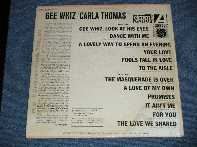 画像: CARLA THOMAS - GEE WHIZ( Ex-/Ex++ ) / 1961 US ORIGINAL 1st Press ? "GREEN & BLUE With WHITE FUN on RIGHT SIDE "Label  STEREO  Used LP 