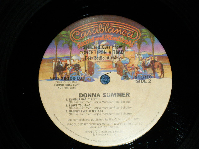画像: DONNA SUMMER - SELECTED CUT FROM ONCE UPON A TIME (Ex++/MINT-)  / 1977 US AMERICA ORIGINAL "PROMO ONLY" Used LP