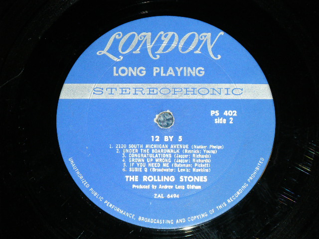 画像: THE ROLLING STONES - 12 x 5 ( UnBoxed  LONDON on TOP DARK BLUE Label  : Matrix Number : A) 1CS △7164 /  B) 1CS △7164 X  : Ex++/Ex++ Looks:Ex+ ) / 1965 US ORIGINAL  STEREO Used LP  