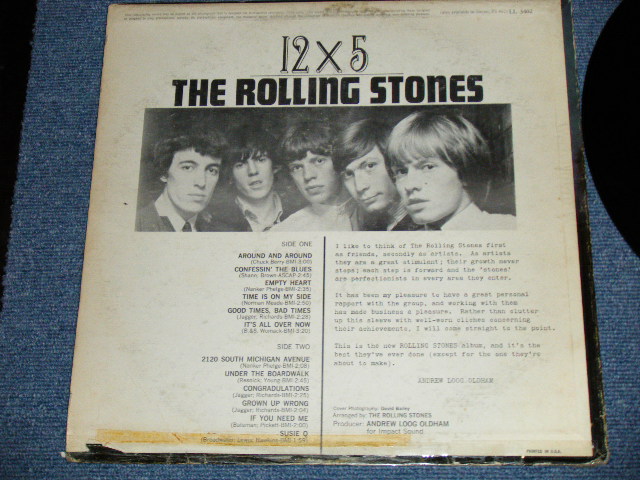 画像: THE ROLLING STONES - 12 x 5 ( UK EXPORT LONDON With ffrr on TOP Label  : Matrix Number : A) 2A/B) 2A : VG+++/VG ) / 1964 US ORIGINAL "EXPOER  From UK RECORD" ) Used LP  