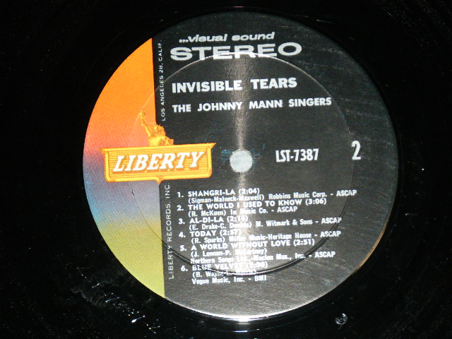 画像: JOHNNY MANN SINGERS - INVISIBLE TEARS ( Ex-/Ex++ ) / 1964  US ORIGINAL STEREO Used LP