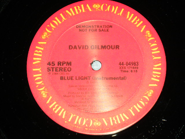 画像: DAVID GILMOUR of PINK FLOYD - BLUE LIGHT ( Ex+++/Ex+++)  / 1984 US AMERICA ORIGINAL "PROMO" Used 12"