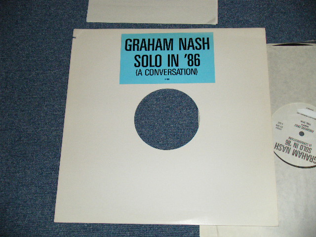画像1: GRAHAM NASH (HOLLIES,C.S.N.&Y.) - SOLO IN '86 (A CONVERSATION) : PROMO ONLY "RADIO SHOW INTERVIEW" with QUE SHEET ( PROMO ONLY LP )  / 1986 US AMERICA "PROMO ONLY" Used LP 