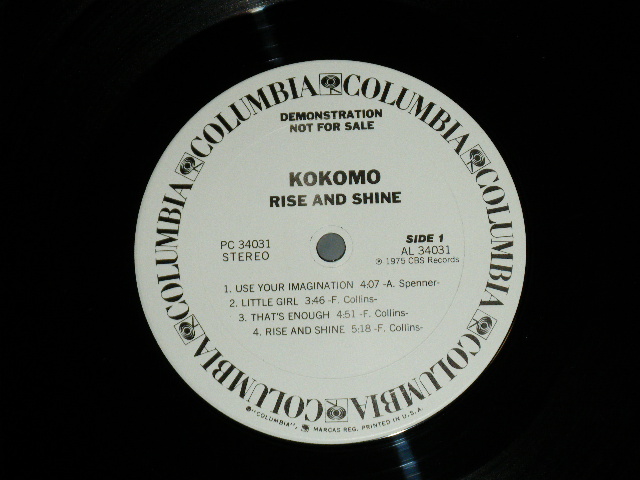 画像: KOKOMO - RISE AND SHINE   (Ex++/MINT-) / 1976 US AMERICA   ORIGINAL "WHITE LABEL PROMO" Used LP 