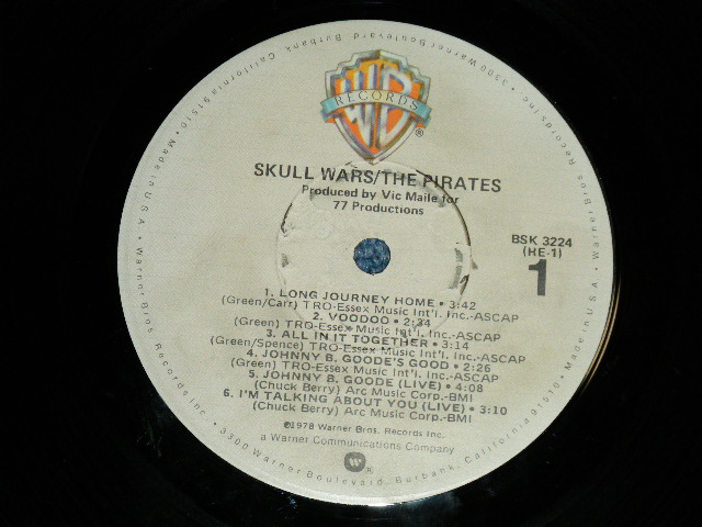 画像: The PIRATES - SKULL WAR  (VG++/Ex+ Looks:Ex-) /  1978 US AMERICA ORIGINAL "PROMO" Used LP 