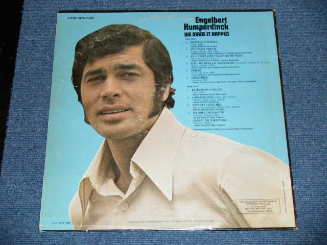 画像: ENGELBERT HUMPERDINCK - WE MADE IT HAPPEN (VG+++/Ex+++ ) /  1970 US AMERICA ORIGINAL Used LP 