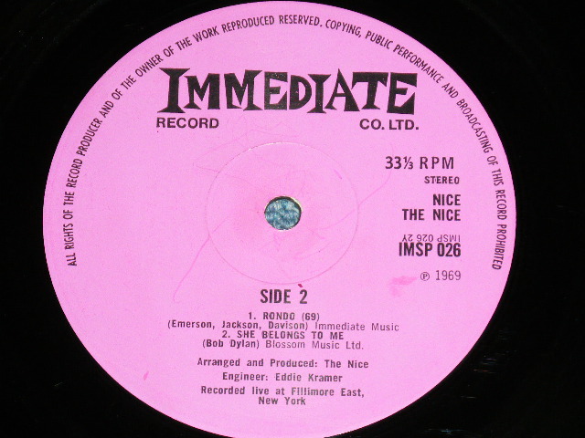 画像: NICE ( KEITH EMERSON) - NICE  ( Ex/Ex+++ ) /  1973 US AMERICA "RECORD CLUB RELEASE"  Used LP 