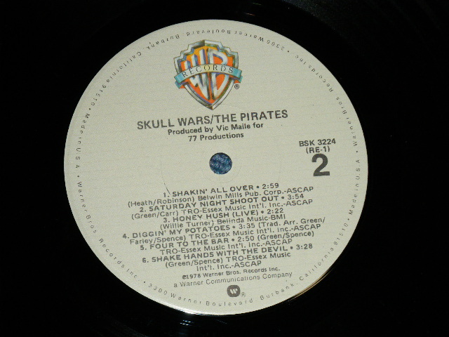 画像: The PIRATES - SKULL WAR  (Ex-/Ex++ Looks:Ex+) /  1978 US AMERICA ORIGINAL "PROMO" Used LP 