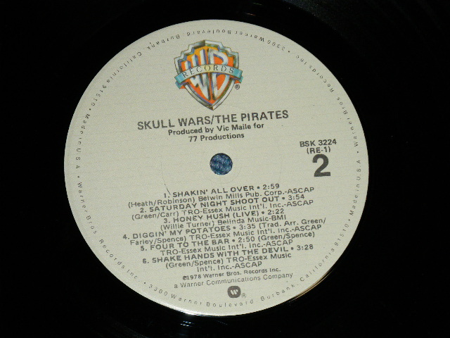 画像: The PIRATES - SKULL WAR  (Ex-/Ex++ Looks:Ex+) /  1978 US AMERICA ORIGINAL "PROMO" Used LP 