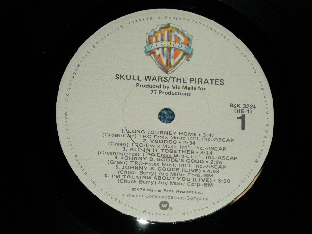 画像: The PIRATES - SKULL WAR  (Ex++/MINT- ) /  1978 US AMERICA ORIGINAL  Used LP 