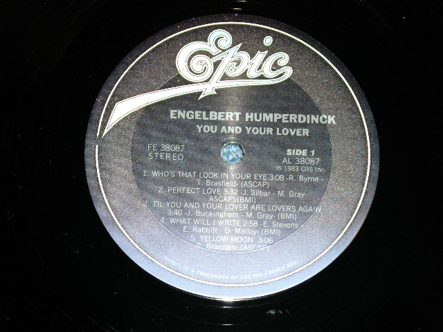 画像: ENGELBERT HUMPERDINCK - YOU AND YOUR LOVER  (Ex++/MINT- ) /  1983 US AMERICA ORIGINAL "PROMO" Used LP 