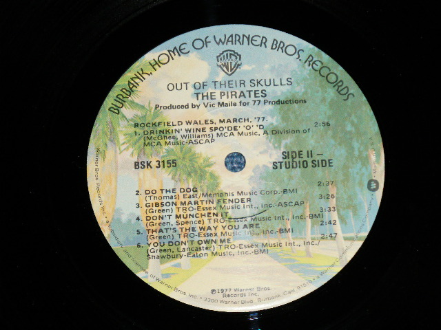 画像: The PIRATES - OUT OF THIER SKULLS  ( Ex+++/MINT- ) /  1977 US AMERICA ORIGINAL Used LP 