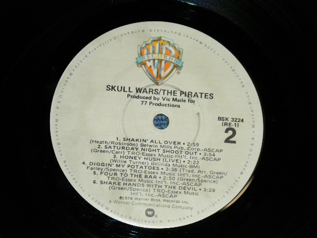 画像: The PIRATES - SKULL WAR  (VG++/Ex+ Looks:Ex-) /  1978 US AMERICA ORIGINAL "PROMO" Used LP 