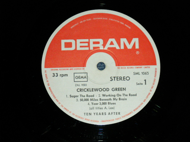 画像: TEN YEARS AFTER - CRICKLEWOOD GREEN ( Ex++/MINT-)   / 1970 WEST GERMAN GERMANY  ORIGINAL Used LP 