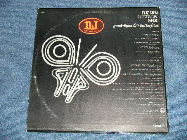 画像: FIVE MAN ELECTRICAL BAND - GOOD-BYE & BUTTERFLIES ( Ex/Ex+++) / 1970  US AMERICA ORIGINAL "Release from MINOR Label" Used LP
