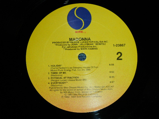 画像: MADONNA - MADONNA ; Debut Album ( Ex+++/MINT-)     / 1983 US AMERICA ORIGINAL Used  LP