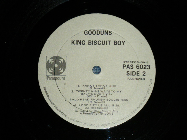 画像: KING BISQUIT BOY - GOODUNS  ( E++/Ex+++ )  / 1971  US AMERICA ORIGINAL  Used LP