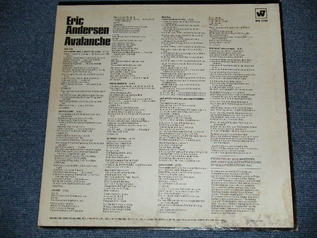 画像: ERIC ANDERSEN - AVALANCHE ( Ex+,Ex-/Ex+++) / 1968 US ORIGINAL "WHITE LABEL PROMO" Used LP