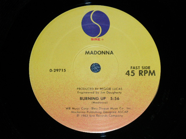 画像: MADONNA - BURNING UP ( Ex/Ex++ ) / 1983 US AMERICA ORIGINAL Used  12"