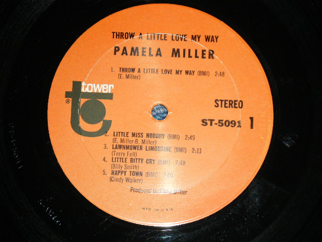 画像: PAMELA MILLER - THROW A LITTLE LOVE MY WAY ( MINT-/MINT- ) / 1963  US AMERICA ORIGINAL STEREO Used LP