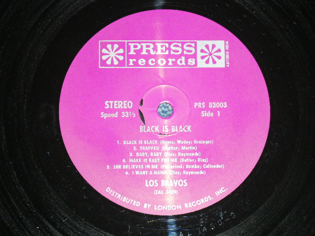 画像: LOS BRAVOS - BLACK IS BLACK (Ex+++/Ex+++) / 1966 US AMERICA Original Stereo Used LP  