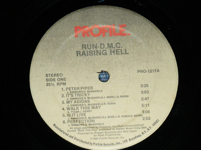 画像: RUN D.M.C. RUN DMC - RAISING HELL ( Ex+++/MINT- ) / 1986 US America ORIGINAL Used LP 