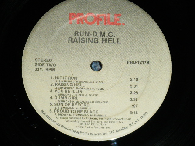 画像: RUN D.M.C. RUN DMC - RAISING HELL ( Ex+++/MINT- ) / 1986 US America ORIGINAL Used LP 