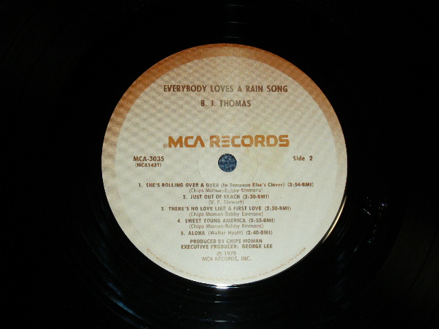 画像: B.J.THOMAS -  EVERY BODY LOVES A RAIN SONG  ( Ex+/Ex+++) / 1978  US AMERICA ORIGINAL Used LP