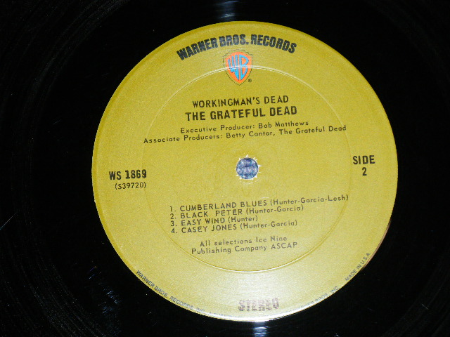 画像: GRATEFUL DEAD - WORKINGMAN'S DEAD (Matrix # A)39719-1/B)39720-1 : Ex++/Ex+++) / 1970 US AMERICA ORIGINAL 1st Press "WB" on TOP With GREEN Label  Used LP 