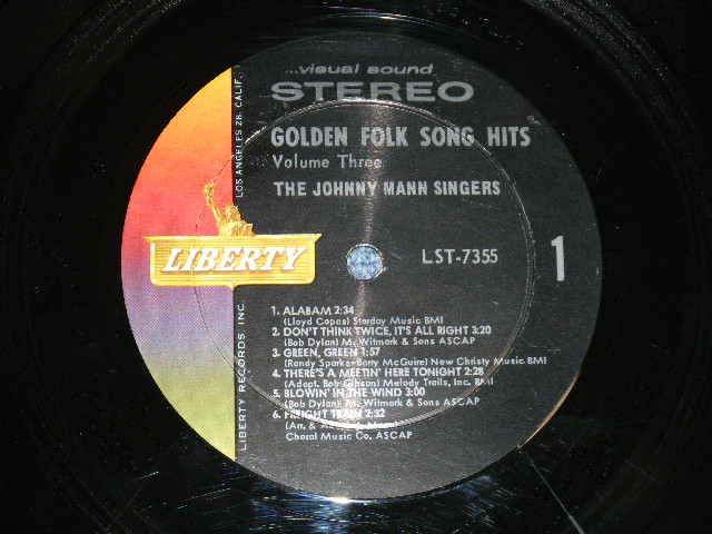 画像: JOHNNY MANN SINGERS - GOLDEN FOLK SONG HITS VOL.3 ( Ex++/Ex+++ ) / 1964  US AMERICA ORIGINAL STEREO Used LP