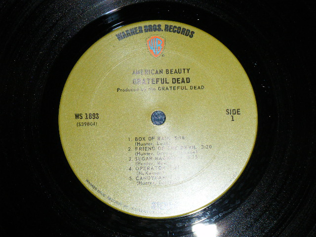 画像: GRATEFUL DEAD - AMERICAN BEAUTY ( Matrix Number A)39804-1C /B)39805-1B : VG+++/Ex+++ ) / 1970 US ORIGINAL 1st Press "WB" on TOP With GREEN Label  Used LP 