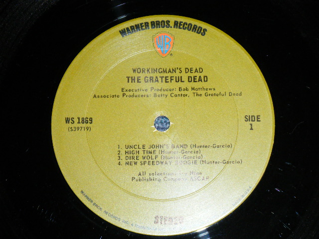 画像: GRATEFUL DEAD - WORKINGMAN'S DEAD (Matrix # A)39719-1/B)39720-1 : Ex++/Ex+++) / 1970 US AMERICA ORIGINAL 1st Press "WB" on TOP With GREEN Label  Used LP 