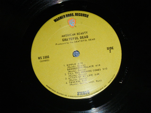画像: GRATEFUL DEAD - AMERICAN BEAUTY ( Matrix Number A)39804-1C /B)39805-1B : VG+++/Ex+++ ) / 1970 US ORIGINAL 1st Press "WB" on TOP With GREEN Label  Used LP 