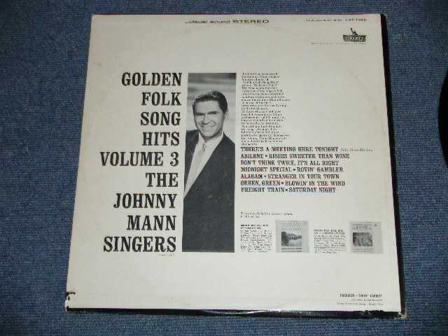 画像: JOHNNY MANN SINGERS - GOLDEN FOLK SONG HITS VOL.3 ( Ex++/Ex+++ ) / 1964  US AMERICA ORIGINAL STEREO Used LP