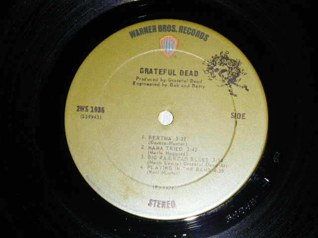 画像: GRATEFUL DEAD -  GRATEFUL DEAD  ( Matrix Number A)39943-1-1 / B)39944-1-1 /C)399454-1-2 /D)39946-1-1 : Ex++/Ex+++ : Cut Out Corner   ) / 1971 US AMERICA ORIGINAL 1st Press "WB" on TOP With GREEN Label  Used 2-LP 