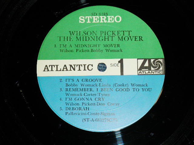 画像: WILSON PICKETT - THE MIDNIGHT MOVER(Ex+/Ex,Ex++)  / 1968 US AMERICA  ORIGINAL " GREEN & BLUE Label"  STEREO  Used LP  