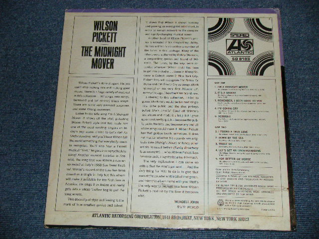 画像: WILSON PICKETT - THE MIDNIGHT MOVER(Ex+/Ex,Ex++)  / 1968 US AMERICA  ORIGINAL " GREEN & BLUE Label"  STEREO  Used LP  