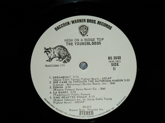 画像: The YOUNGBLOODS -  HIGH ON A RIDGE TOP  (MINT-/MINT-)   / 1972 US AMERICA  "WHITE LABEL PROMO"  Used LP 
