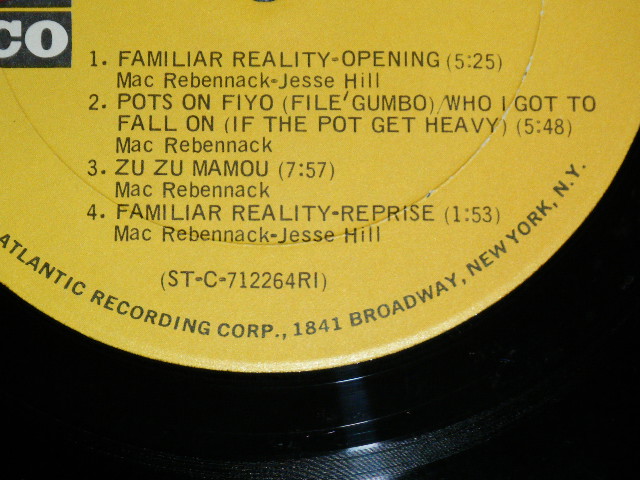 画像: DR. JOHN -  THE SUN MOON & HERBS  ( Ex++/MINT- )  /  1971 US AMERICA ORIGINAL "1841 Broadway on Label" Used  LP